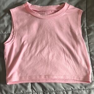 Pink Sleeveless Crop Top
